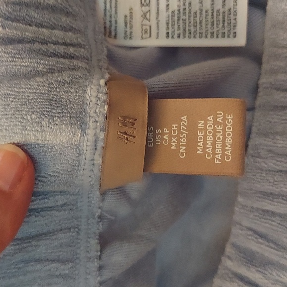 🌴FINAL SALE NWOT H&M Wide Leg Plush Pants Small - Picture 6 of 8